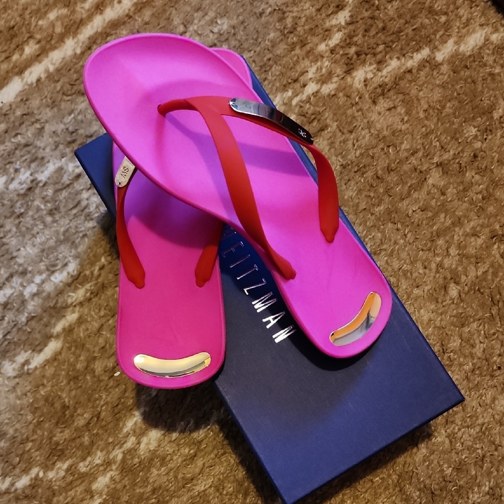 Stuart Weitzman Pink and Red Women's Sandals